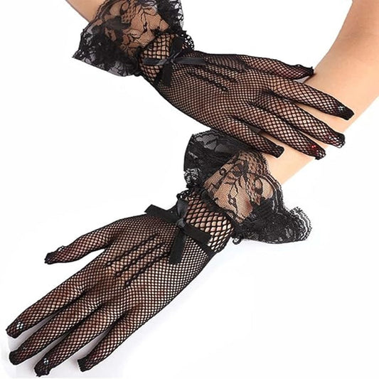 1 Pair Elegant Lace Short Gloves