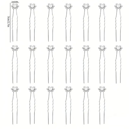 20pcs Elegant Bridal Hair Pins with Pearls
