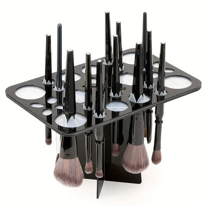 28 Slot Acrylic Makeup Brushes Drying Rack