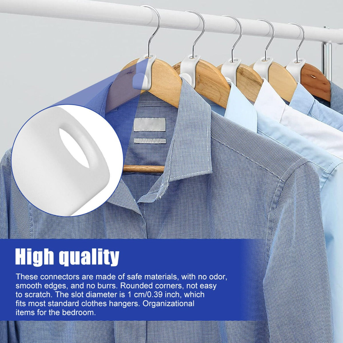 60pcs Clothes Hanger Connector Hooks