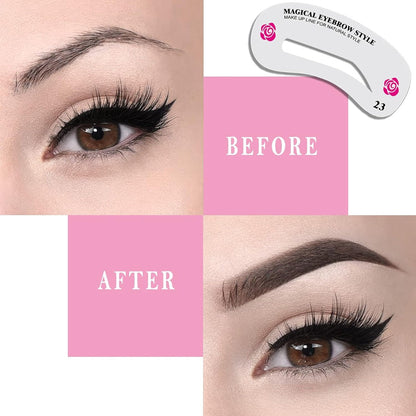 24 Styles Eyebrow Template Set