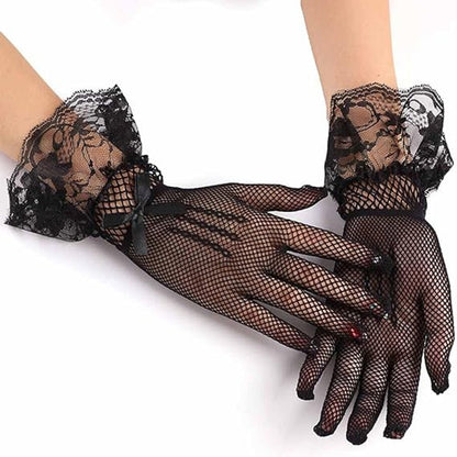 1 Pair Elegant Lace Short Gloves