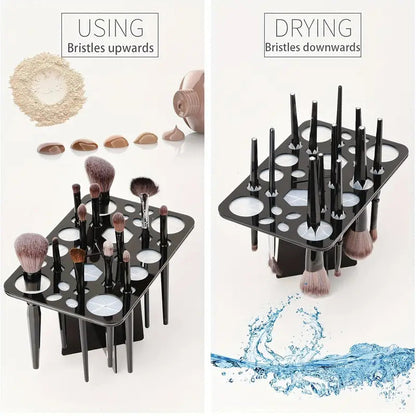 28 Slot Acrylic Makeup Brushes Drying Rack