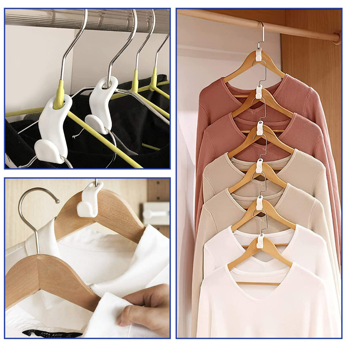 60pcs Clothes Hanger Connector Hooks