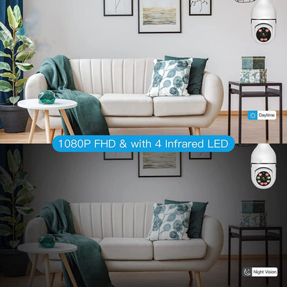 1080P Wireless Wi-Fi Light Bulb Security Camera