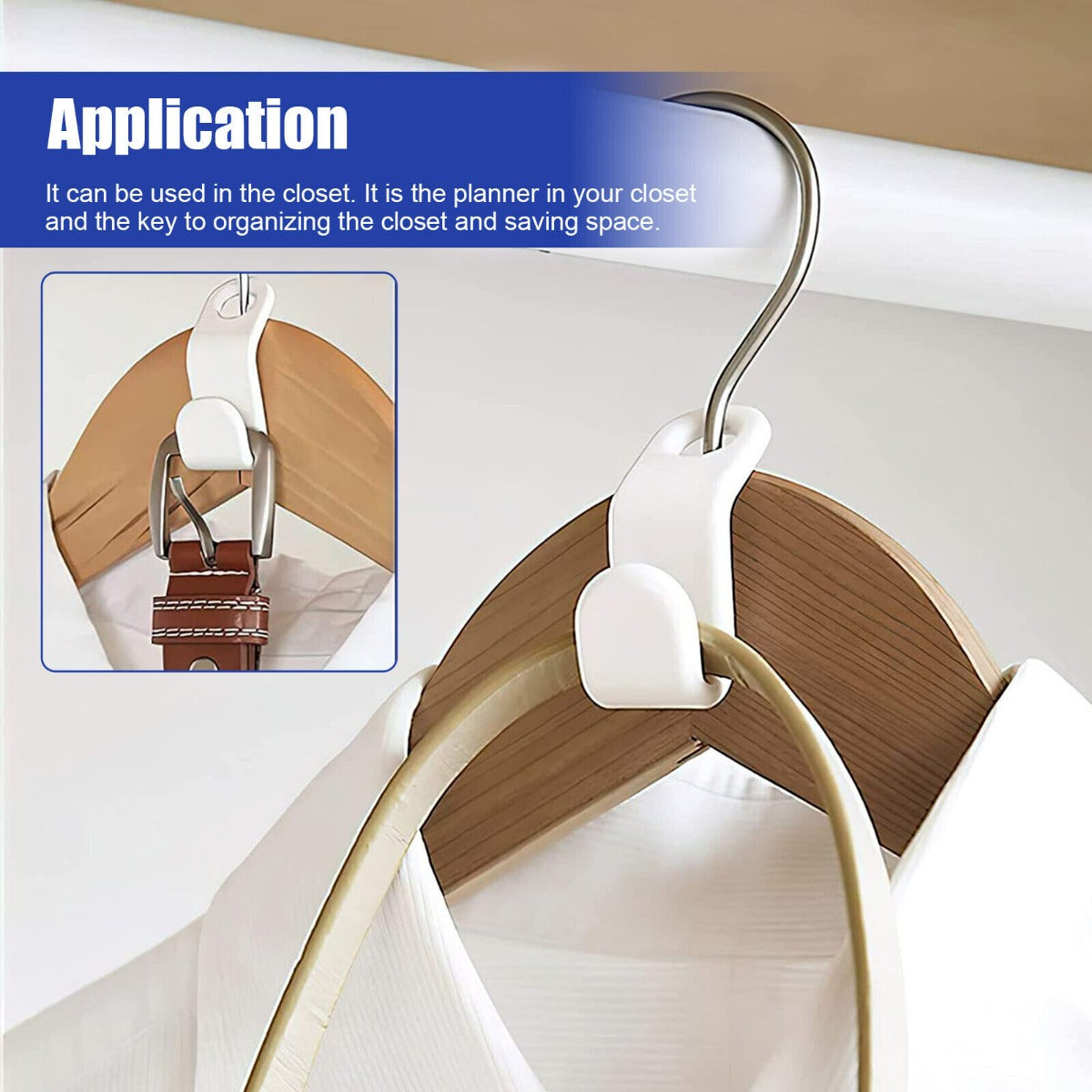 60pcs Clothes Hanger Connector Hooks