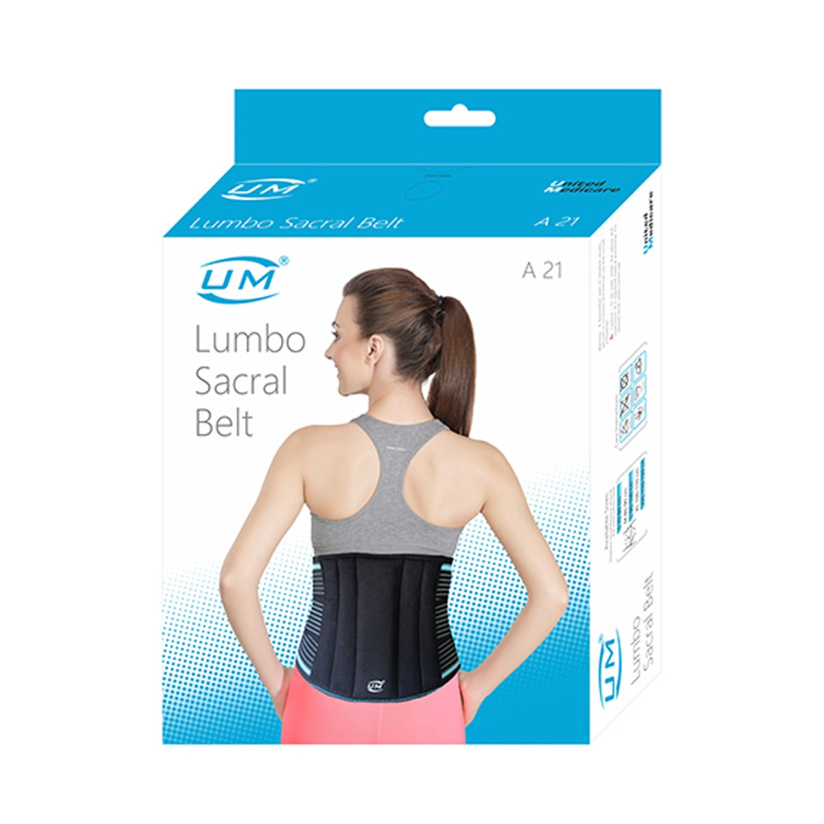 Back Support Belt With Adjustable Straps-L
