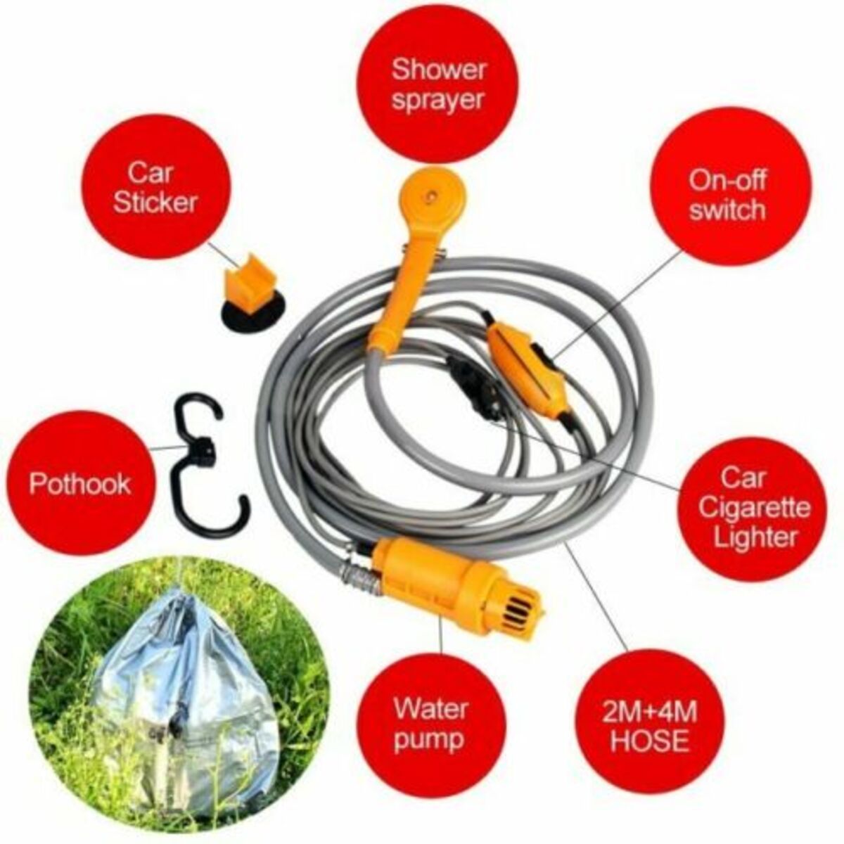 Portable Outdoor Shower Kit