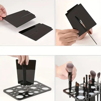 28 Slot Acrylic Makeup Brushes Drying Rack