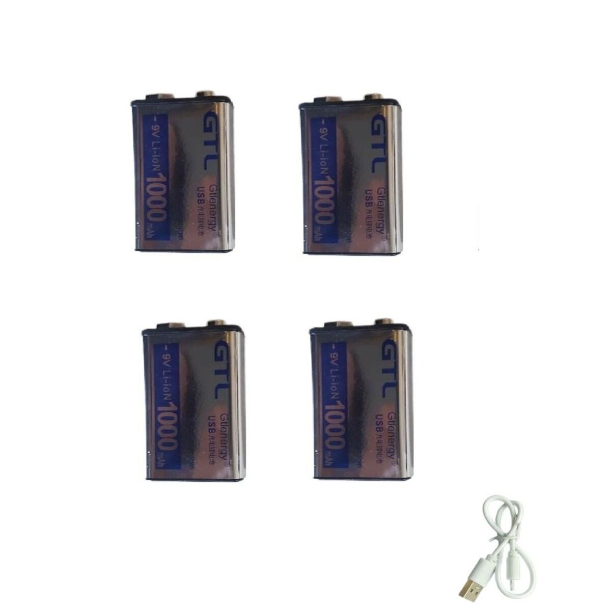 1000mAh 9V Rechargeable Battery 4 Pcs