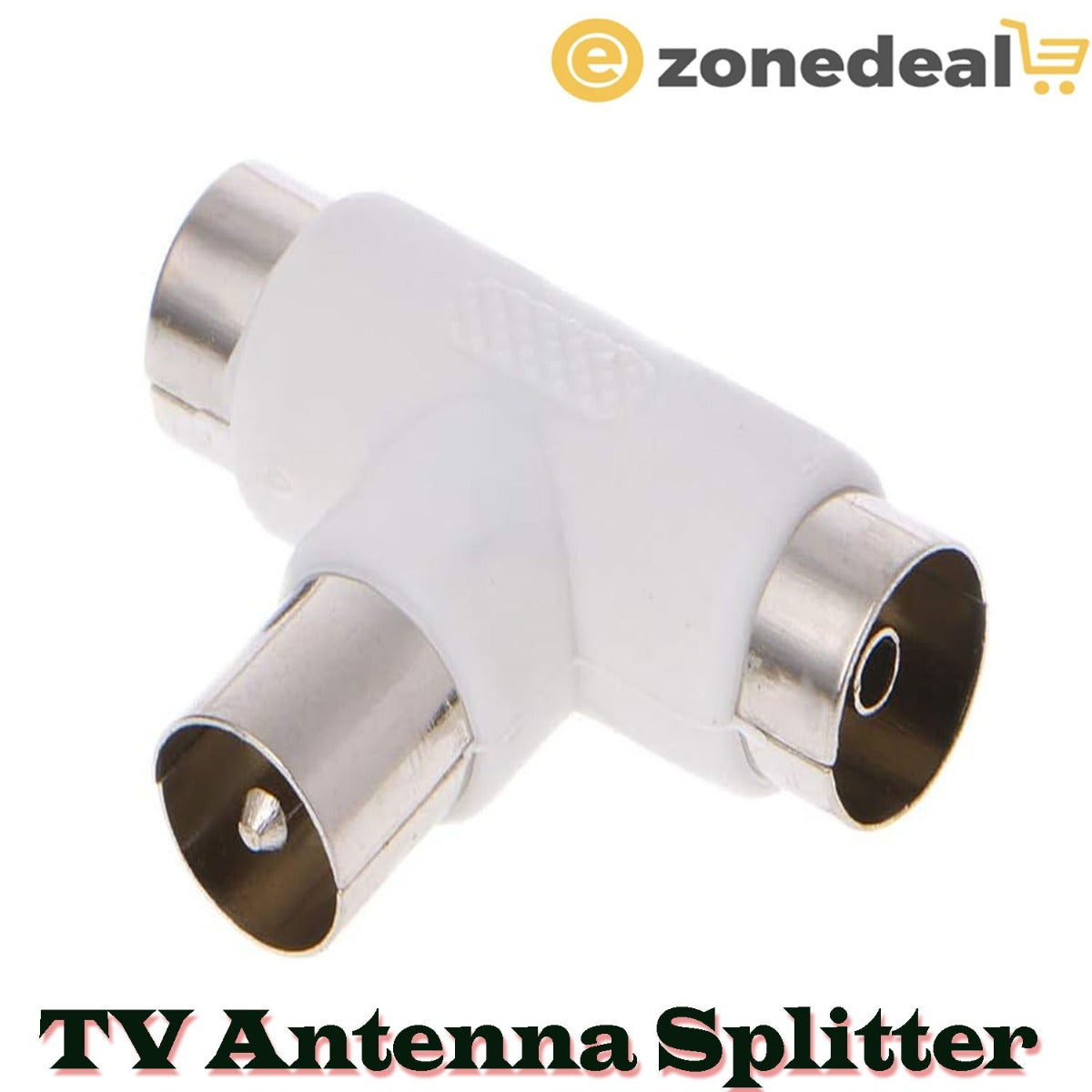 TV Antenna Splitter 1-Male to 2-Female