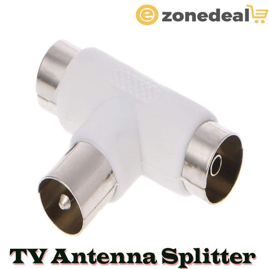TV Antenna Splitter 1-Male to 2-Female