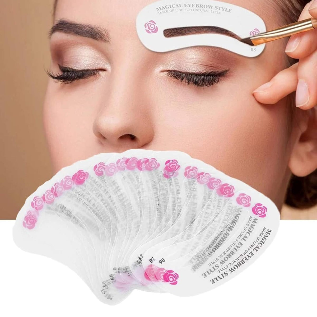24 Styles Eyebrow Template Set