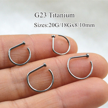 2pcs Non Piercing Nose Clip Stainless Steel