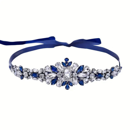 Elegant Bridal Dress Rhinestone Waist Band