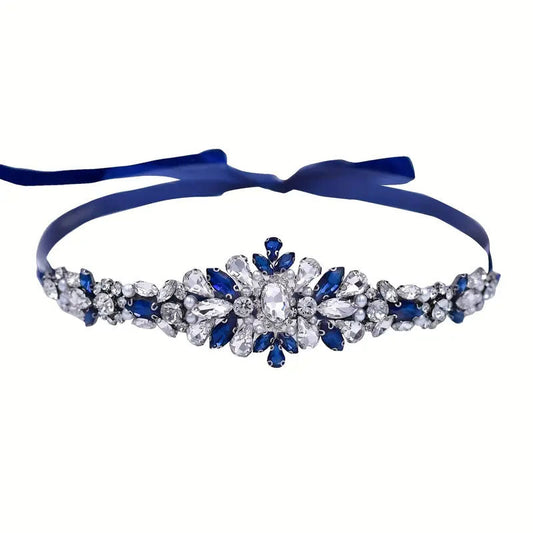 Elegant Bridal Dress Rhinestone Waist Band
