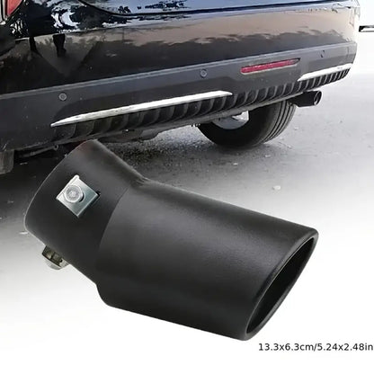Black Universal Car Exhaust SS Tail Muffler Tip Pipe Car Vehicle Throat Exhaust System