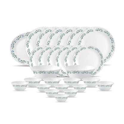 La Opal Glass, Classique Collection, Glass Dinner Set 21 pcs-LAVENDER DEW