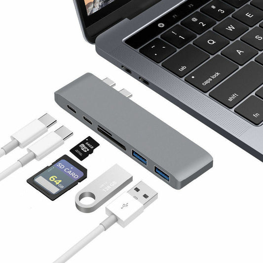 USB C Type 6 in 1 Multiport Adapter Hub