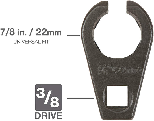3/8 Inch Drive x 7/8 Inch Offset 6-Point Oxygen Sensor Socket