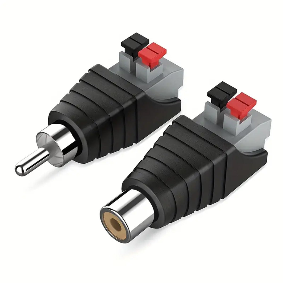 Speaker Wire To Audio Male RCA Connector Adapter