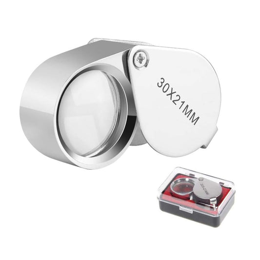 Pocket Jewelry Loupe 30x 21mm Jewelers Eye Magnifying Glass