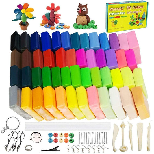 Polymer Clay Starter Kit, 50 Colors