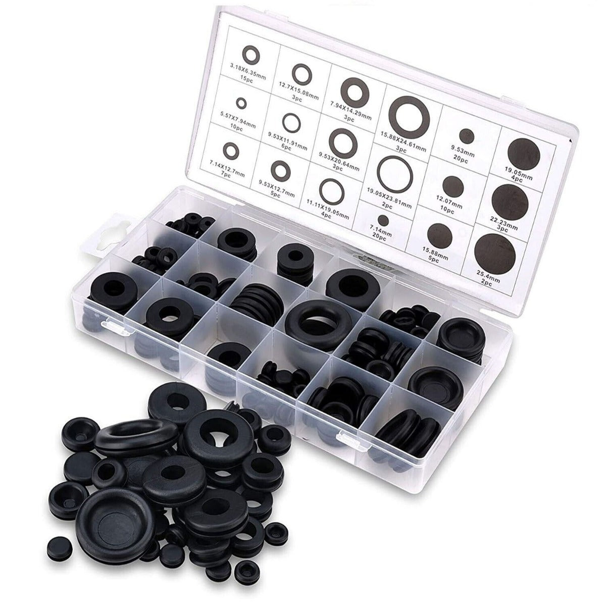 180pcs Rubber Grommet Set