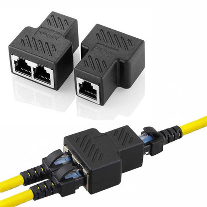 2pcs - RJ45 Splitter Adapter