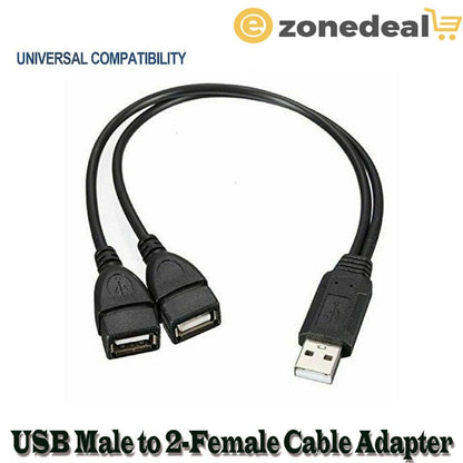 USB Extension A-Male To 2 A-Female