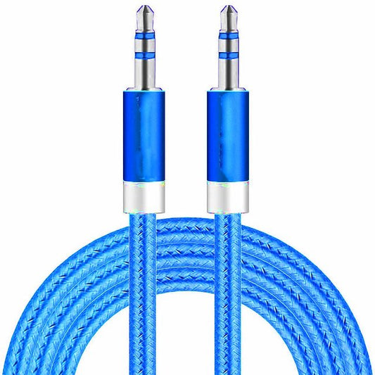 3.5mm braided AUX Cable-Blue
