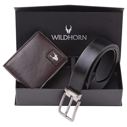 Leather Wallet & Belt Combo