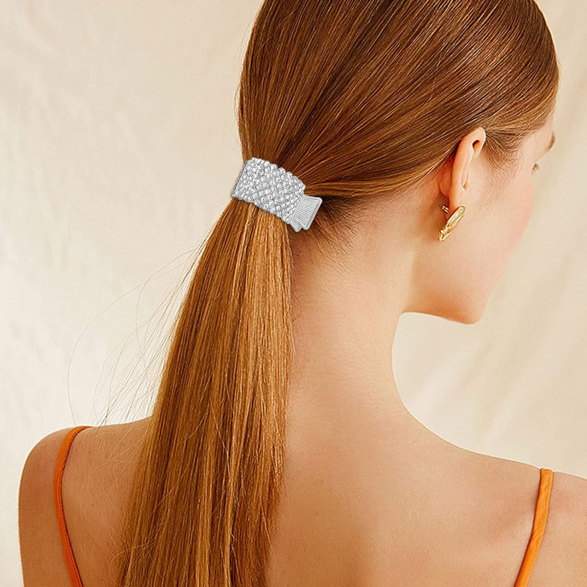 Elegant Faux Pearl Rhinestone Hair Clips