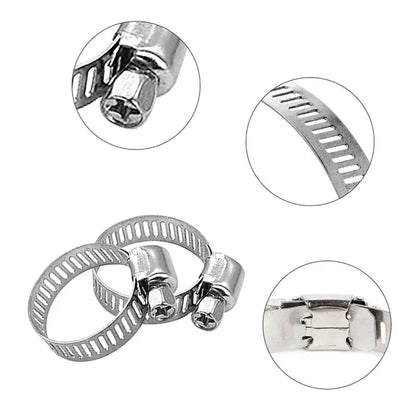 100pcs Hose Clamps 9mm-16mm