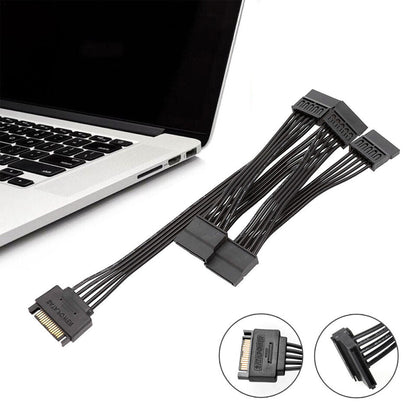 15Pin SATA To 5SATA Hard Drive Splitter Adapter Cable