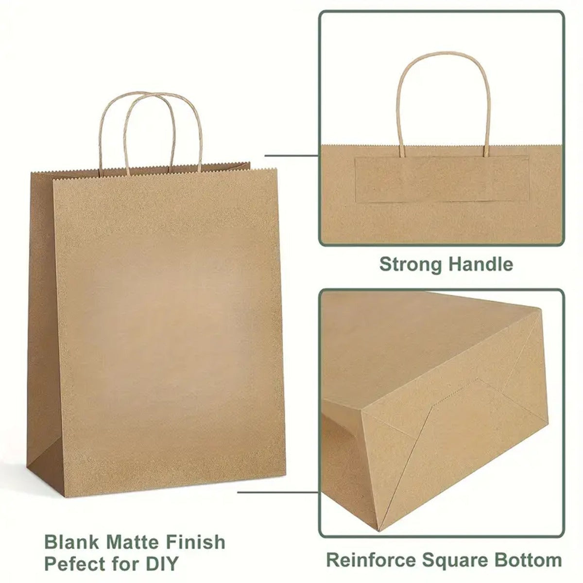 10pcs Kraft Shopping Bag