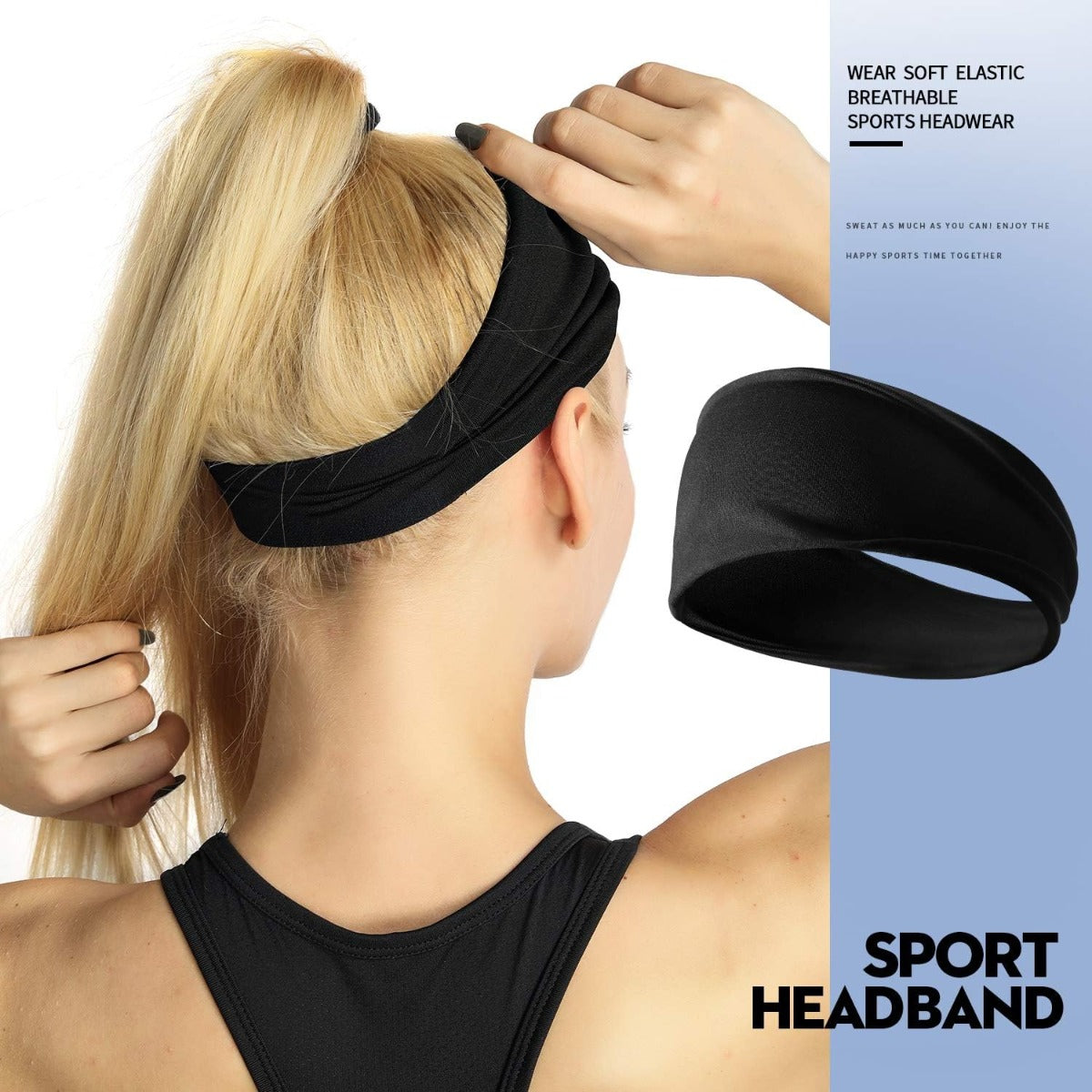 Sweat Sweatband Stretch Sports Head Band