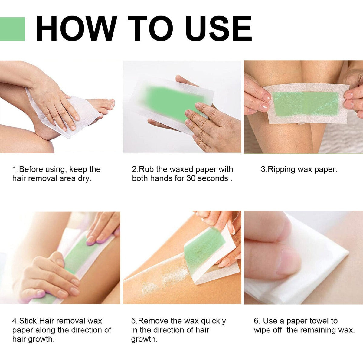 40PC Hair Removal Wax Strips