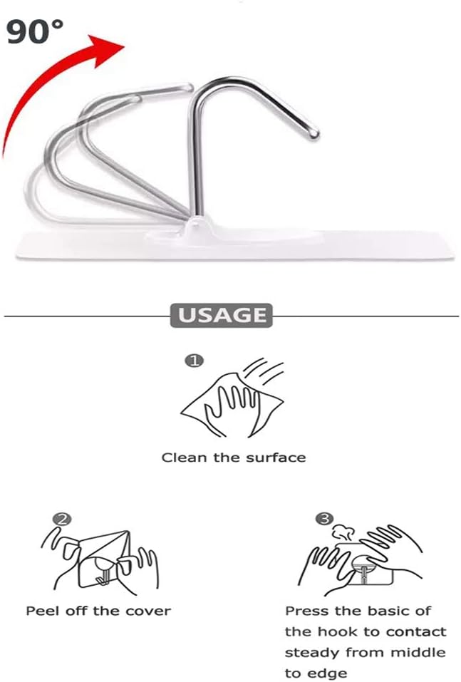 Wall Hooks 13lb(Max) Transparent Seamless Hooks