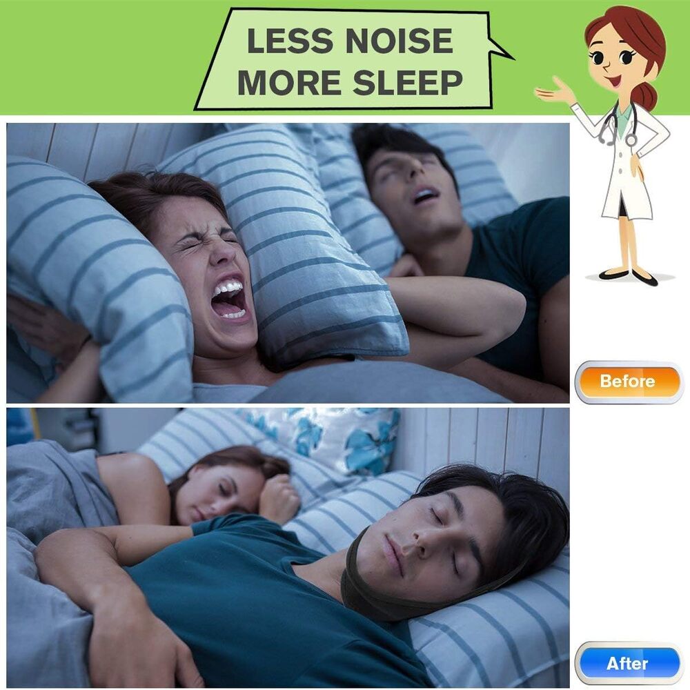 Anti-Snore Chin Strap - Adjustable Sleeping Aid Belt