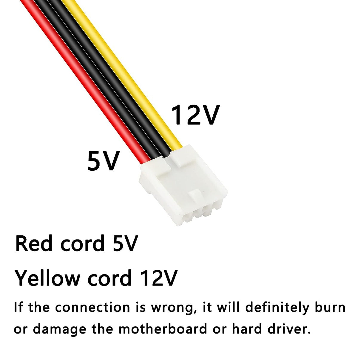 4 Pin Floppy Drive to 15 Pin SATA Male Power Cable