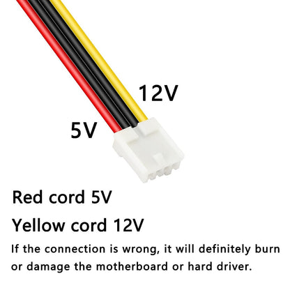 4 Pin Floppy Drive to 15 Pin SATA Male Power Cable