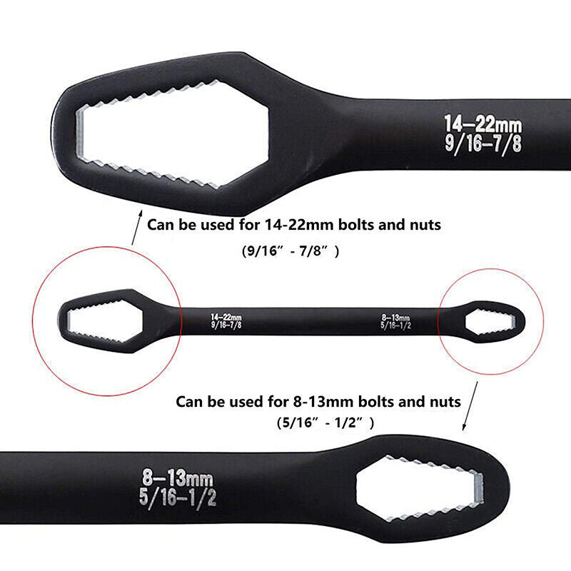 1pc Universal Double-Head Wrench, 8-22mm
