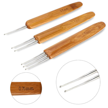 5Pcs DIY Hook Bamboo Handle