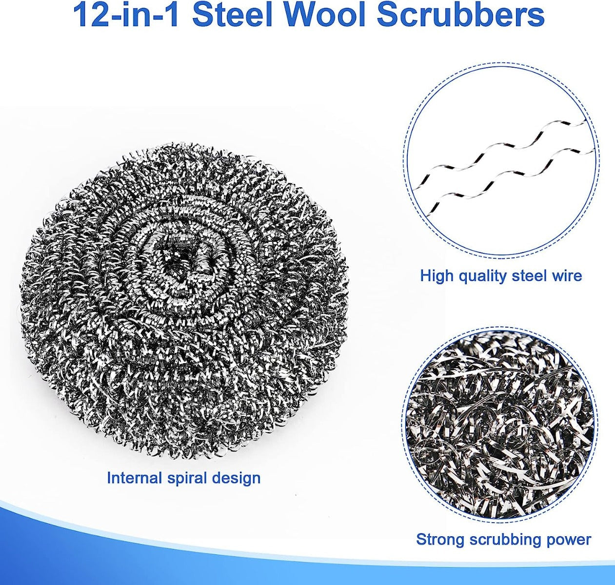 6pcs Stainless Steel Sponges