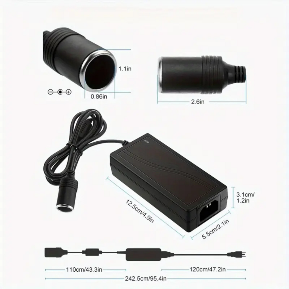 60W DC Car Converter Cigarette Lighter Socket