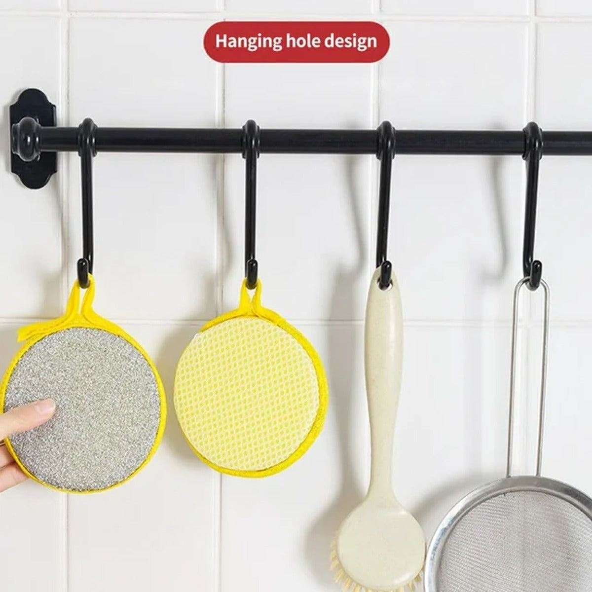 5PCS Double Side Dishwashing Sponge
