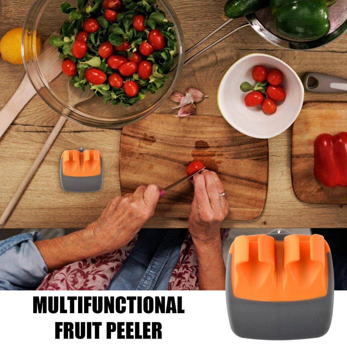 Fruit Peeler Double Finger Cutter-RED