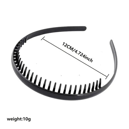 Non Slip Plastic Headbands With Teeth Comb Skinny Hair Bands
