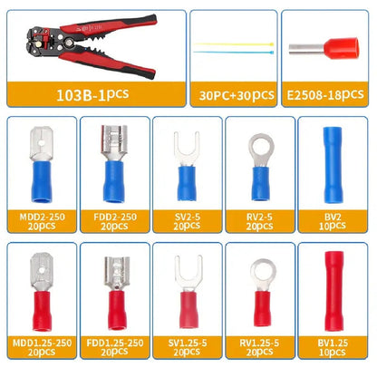260PCS Spade Terminals Insulated Wire Connectors